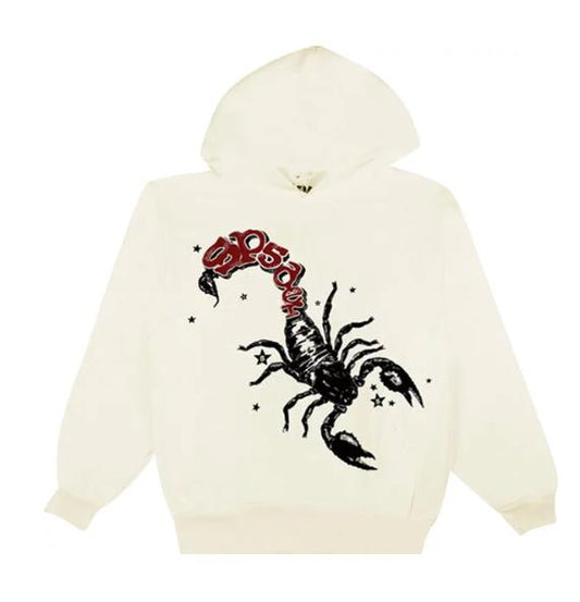 Unleash Your Style with the Mariah The Scientist Scorpion Hoodie in Elegant Cream