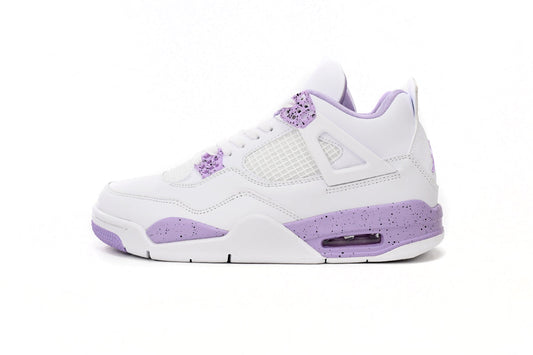 Air Jordan 4 "White & Purple" - Stylish Kicks for Ultimate Comfort and Trend!