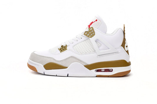 Air Jordan 4 - Elegant White & Rich Brown Edition