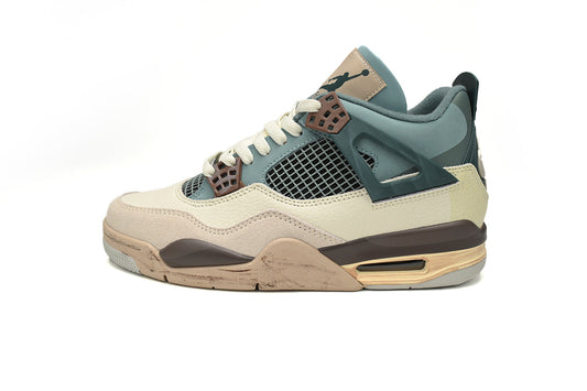 Air Jordan 4 Retro in Striking Blue, Grey, and Brown Colors