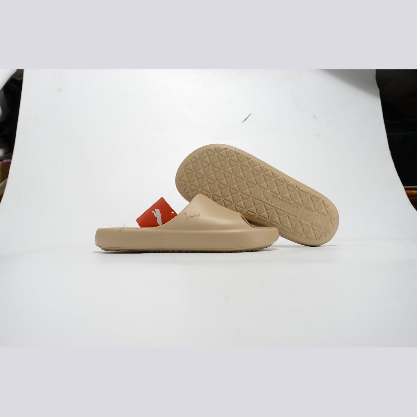 PUMA Shibui Cat Slide - Stylish Khaki Light Sand Footwear