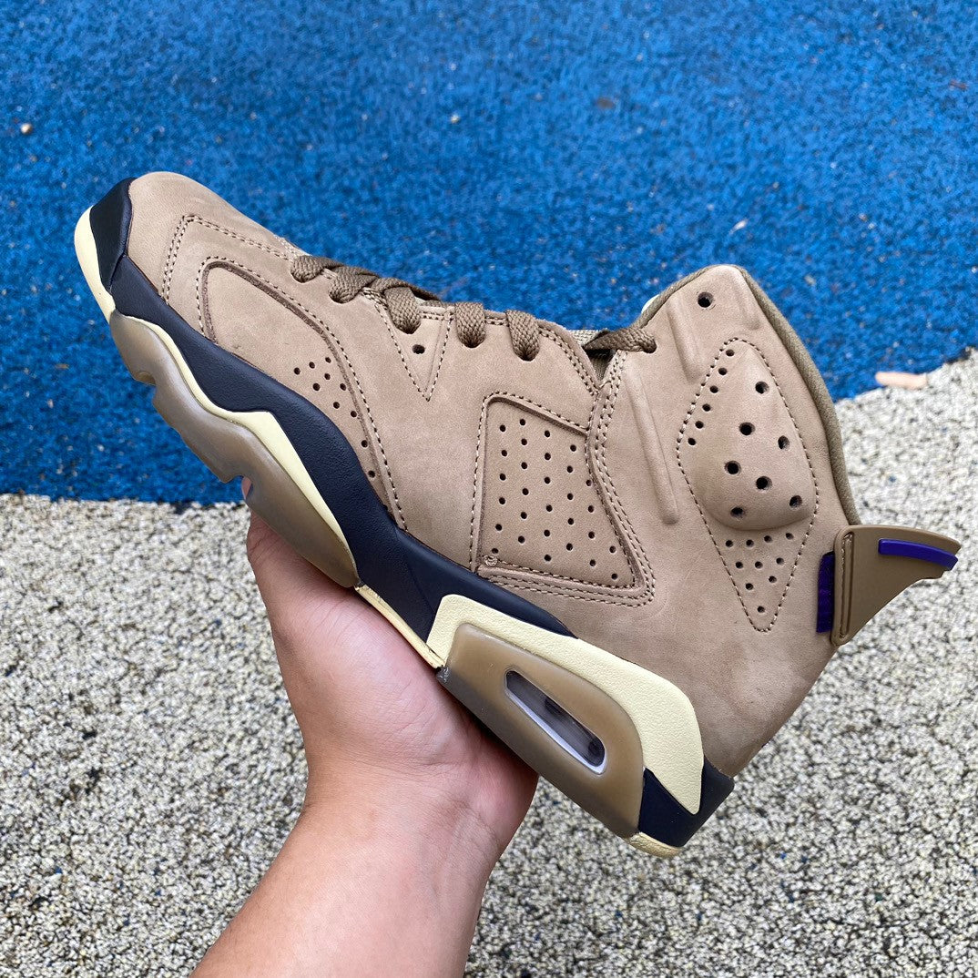 Women's Jordan 6 Gore-Tex Sneakers in Rich Brown Kelp