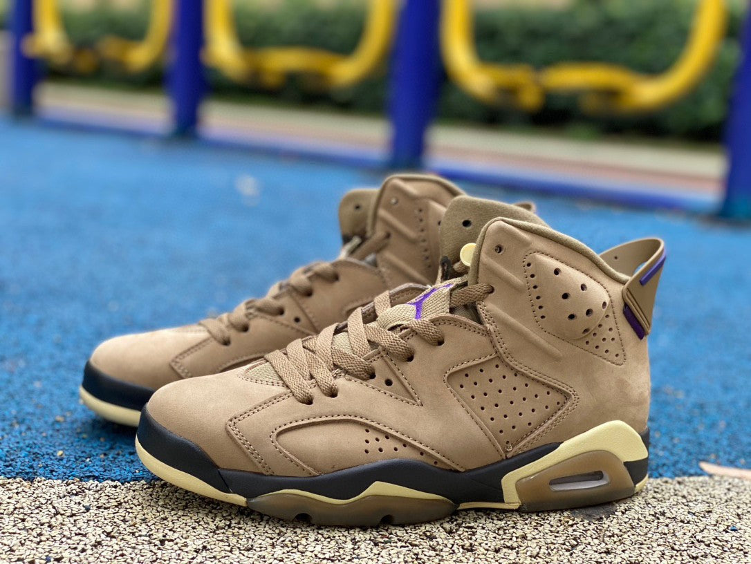 Women's Jordan 6 Gore-Tex Sneakers in Rich Brown Kelp