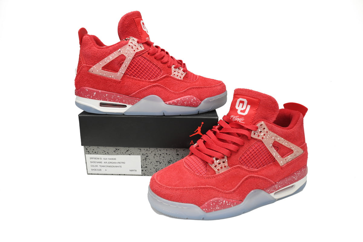 Exclusive Air Jordan 4 Retro in Striking University Red