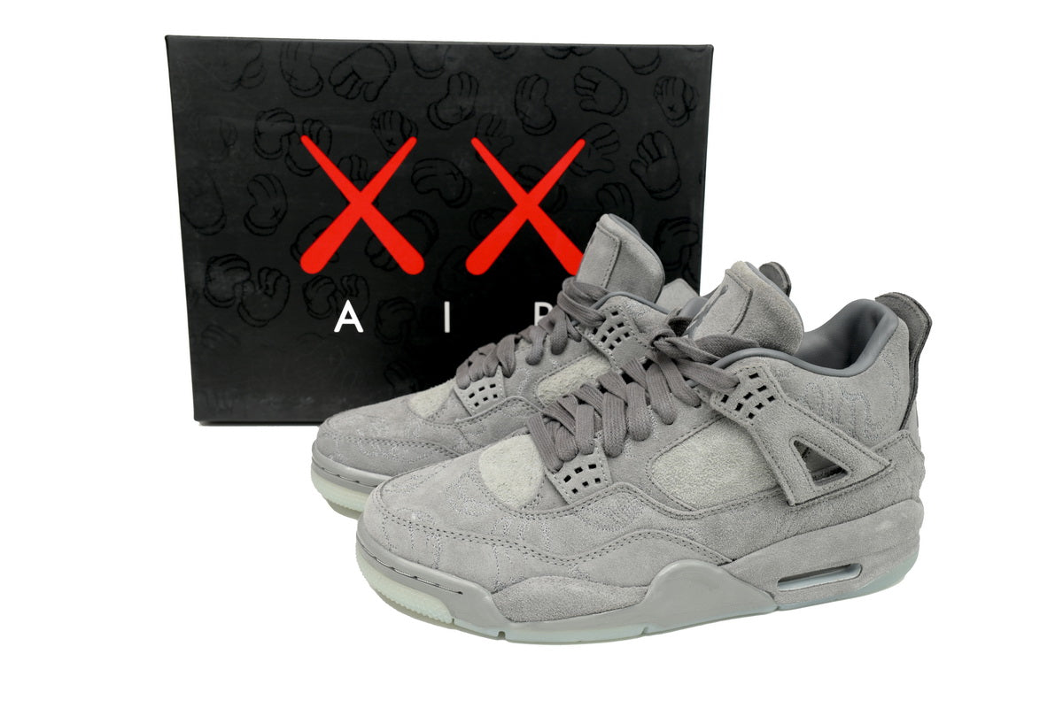 Stylish KAWS x Air Jordan 4 Retro in Sleek Grey