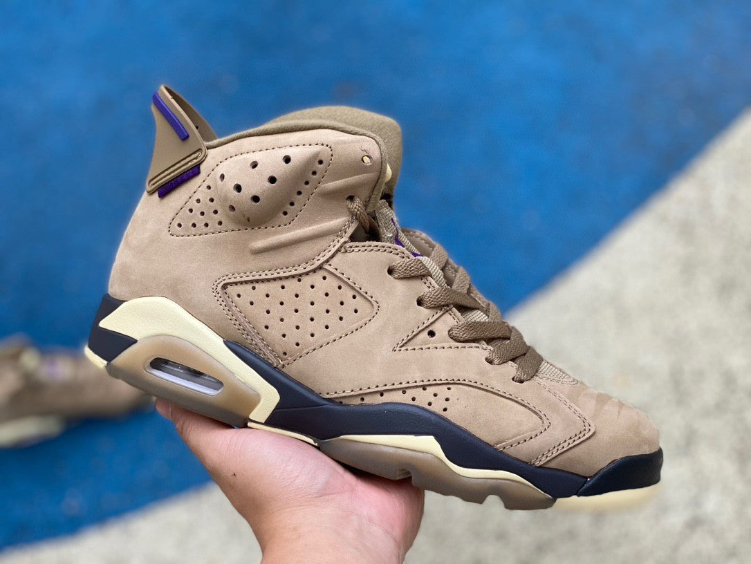 Women's Jordan 6 Gore-Tex Sneakers in Rich Brown Kelp