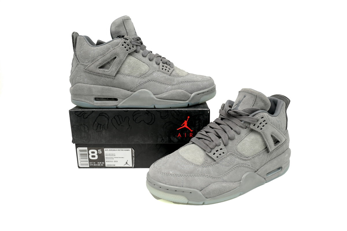 Stylish KAWS x Air Jordan 4 Retro in Sleek Grey