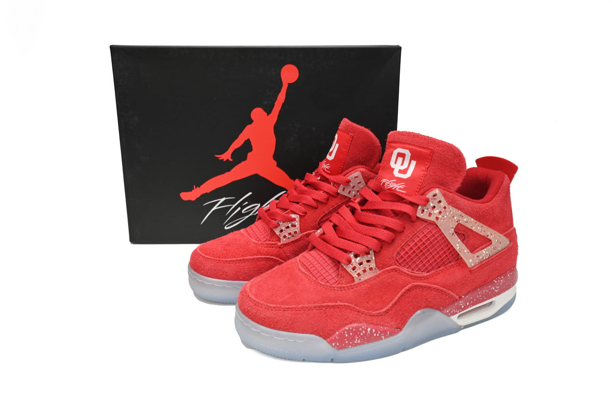 Exclusive Air Jordan 4 Retro in Striking University Red