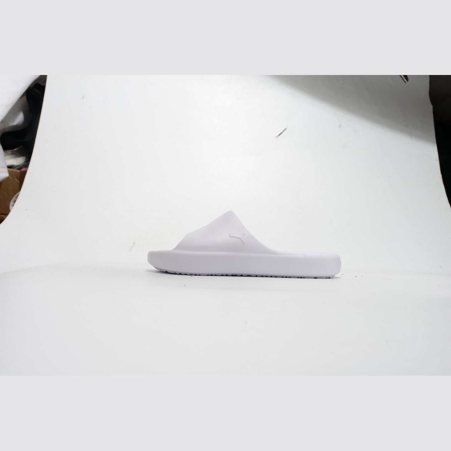 PUMA Shibui Cat Slide - Classic Triple White Elegance