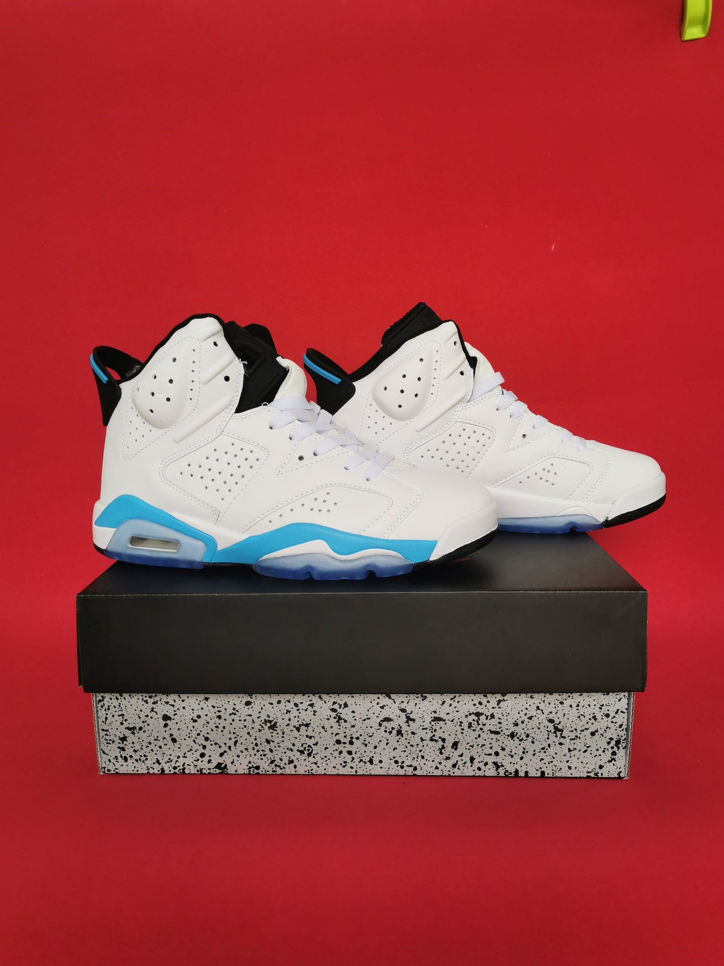 Stunning White and Blue Jordan 6 Sneakers