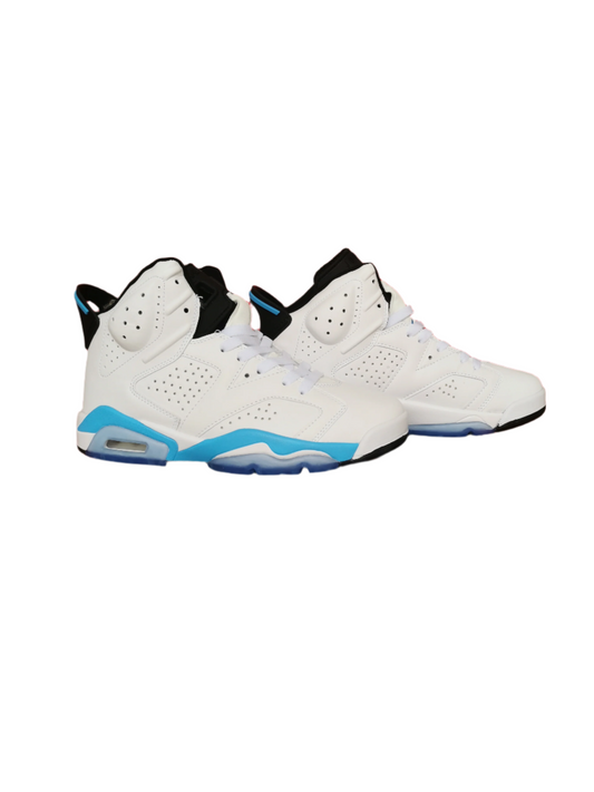 Stunning White and Blue Jordan 6 Sneakers