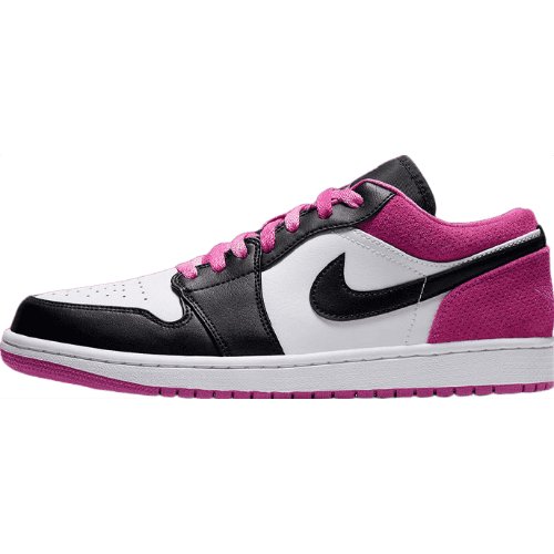 Jordan 1 Low in Striking Black and Active Fuchsia