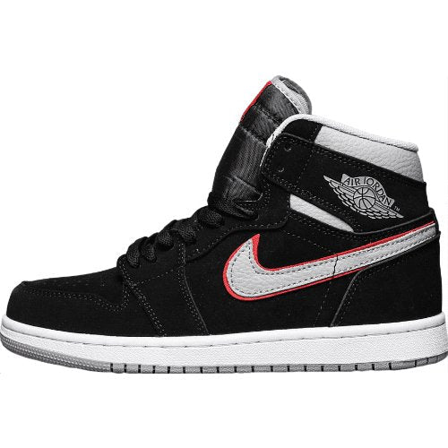 Air Jordan 1 Mid in Black Particle Grey and Gym Red – Stylish and Bold!