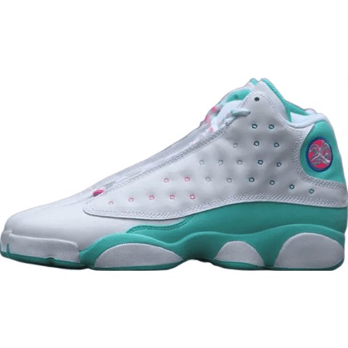 JORDAN 13 RETRO - White, Soar Green & Pink Chic Style