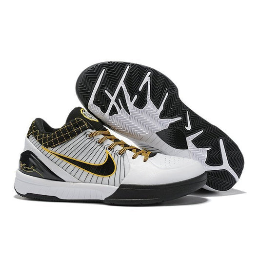 NIKE KOBE 4 PROTRO - Striking White, Black, and Del Sol Colorway